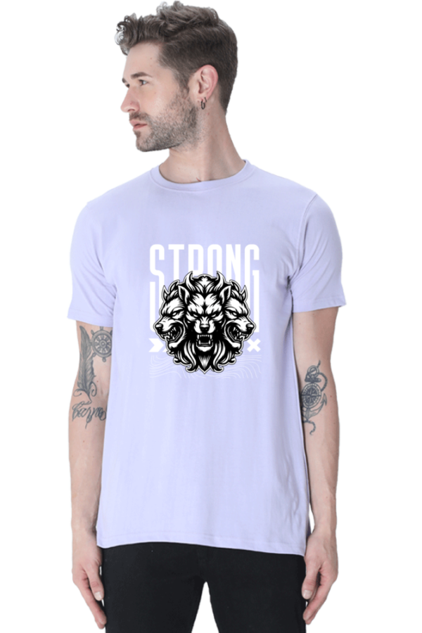 Strong Dark Cerberus Dog Male Round Neck Half Sleeve Classic T-Shirt - Image 4