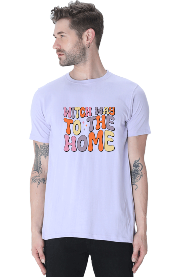 Witch Way to the Home Male Round Neck Half Sleeve Classic T-Shirt - Image 4