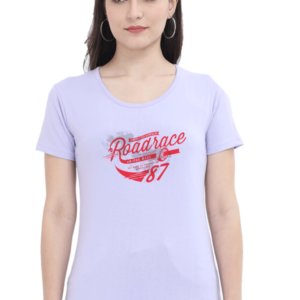 Roadrace Female Round Neck Half Sleeve Classic T-Shirt