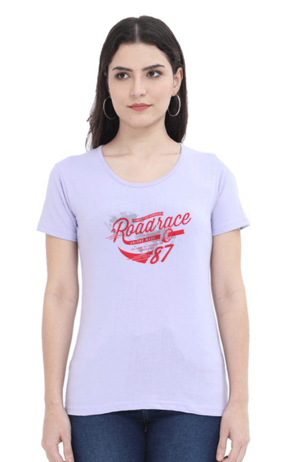 Roadrace Female Round Neck Half Sleeve Classic T-Shirt