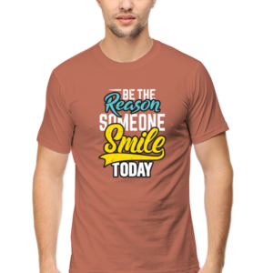 Be The Reason Someone Smile Today Male Round Neck Half Sleeve Classic T-Shirt