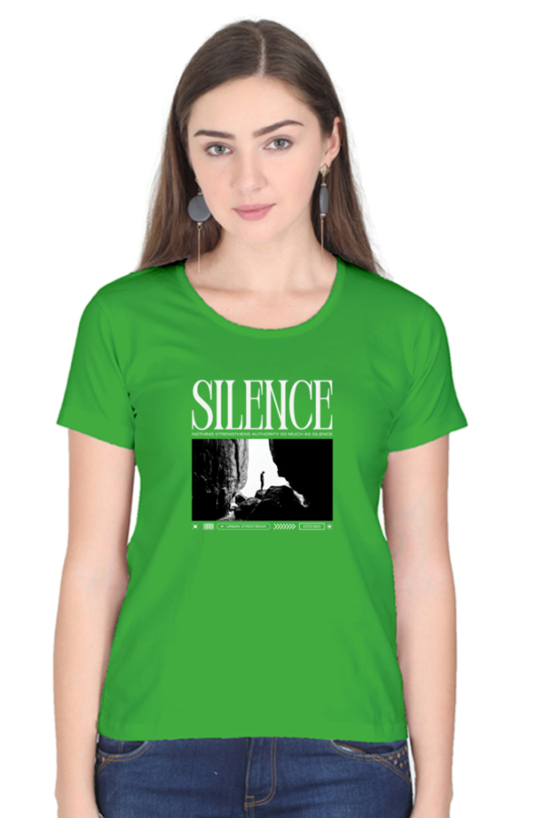 Silence Female Round Neck Half Sleeve Classic T-Shirt - Image 5