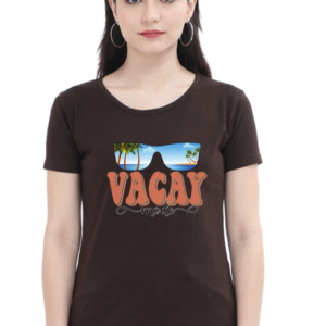 Vacation Mode Female Round Neck Half Sleeve Classic T-Shirt