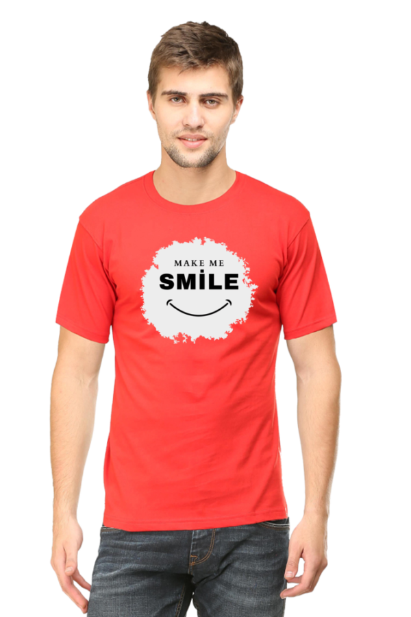 Make Me Smile Male Round Neck Half Sleeve Classic T-Shirt - Image 10