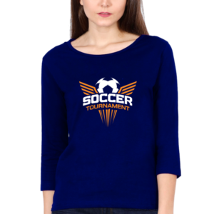 soccer tournament Female Round Neck Full Sleeve Classic T-Shirt