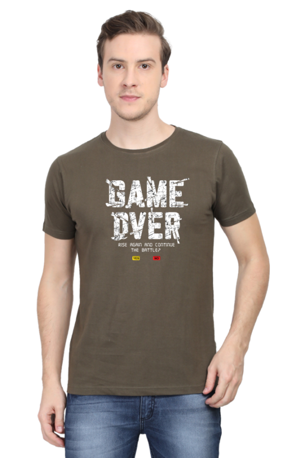 Game Over Male Round Neck Half Sleeve Classic T-Shirt