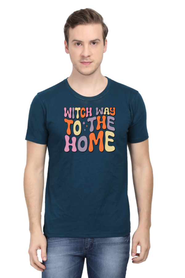 Witch Way to the Home Male Round Neck Half Sleeve Classic T-Shirt - Image 7