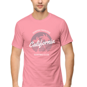 Surfer Paradise California Surfer Club Male Round Neck Half Sleeve Classic T-Shirt