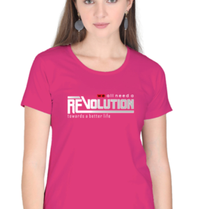 Revolution towards a better life Female Round Neck Half Sleeve Classic T-Shirt