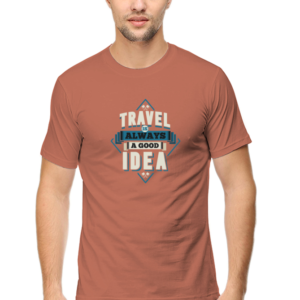 Travel Is Always A Good Idea Male Round Neck Half Sleeve Classic T-Shirt
