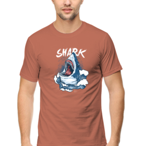 Shark Male Round Neck Half Sleeve Classic T-Shirt