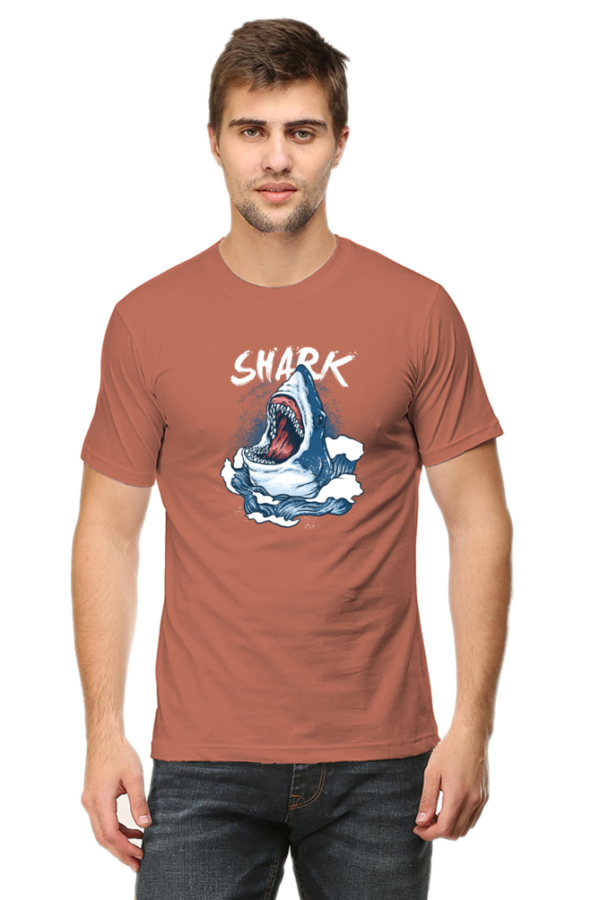 Shark Male Round Neck Half Sleeve Classic T-Shirt