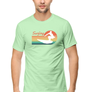 Surfing Male Round Neck Half Sleeve Classic T-Shirt