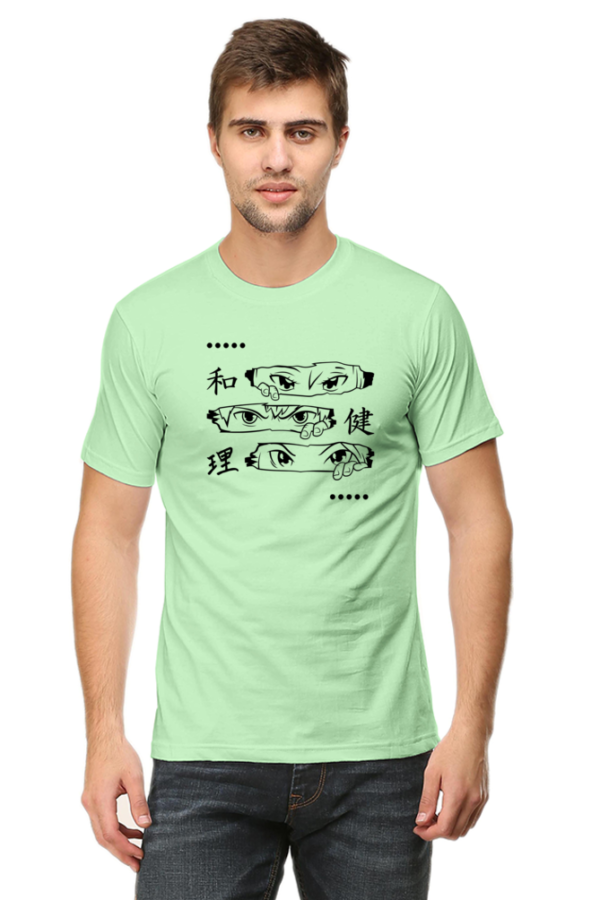 Three Eyes Male Round Neck Half Sleeve Classic T-Shirt
