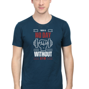 No Day Without Gym Male Round Neck Half Sleeve Classic T-Shirt