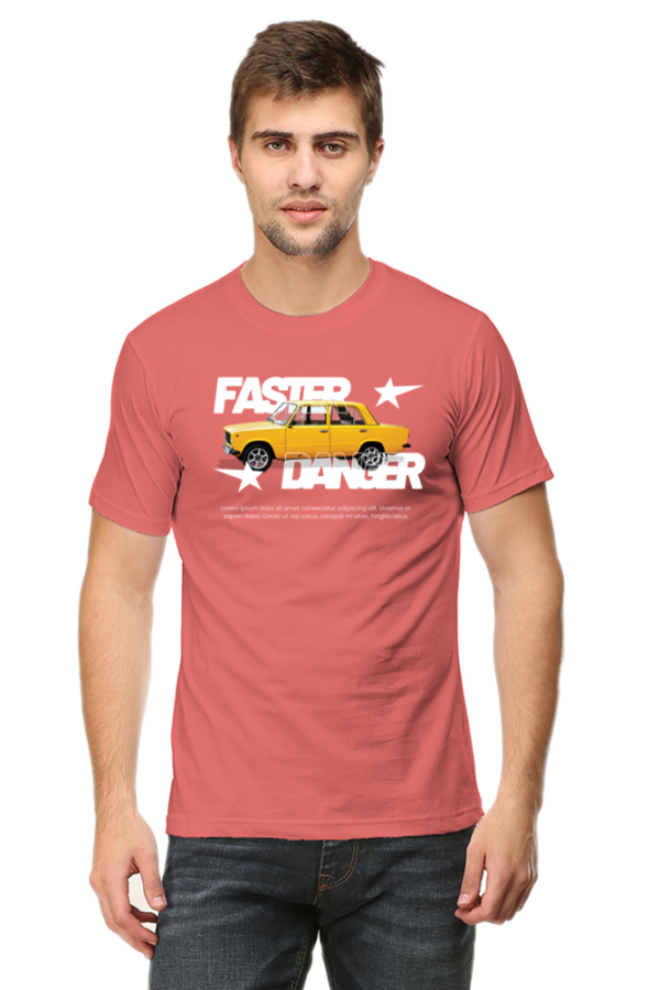 Faster Danger Male Round Neck Half Sleeve Classic T-Shirt