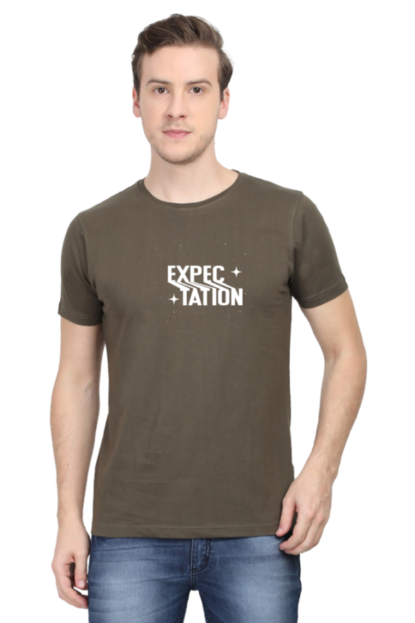 Expectation Male Round Neck Half Sleeve Classic T-Shirt