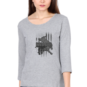 Wild Bull Female Round Neck Full Sleeve Classic T-Shirt