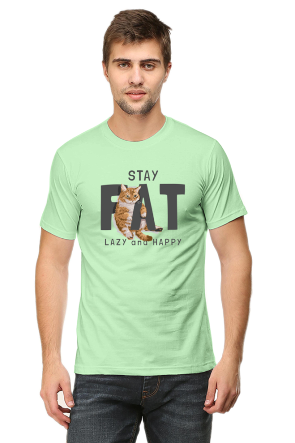 Stay Fat Male Round Neck Half Sleeve Classic T-Shirt