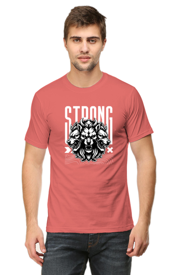 Strong Dark Cerberus Dog Male Round Neck Half Sleeve Classic T-Shirt - Image 3