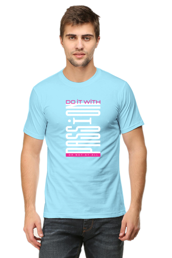 Do It With Passion Male Round Neck Half Sleeve Classic T-Shirt - Image 3