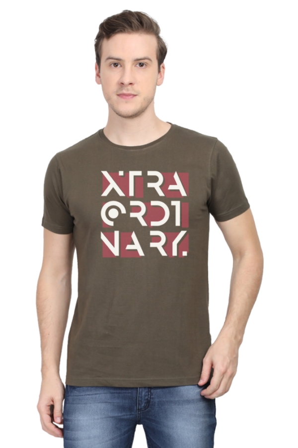 Extraordinary Male Round Neck Half Sleeve Classic T-Shirt