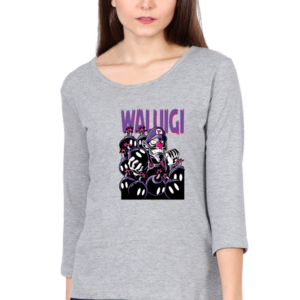 Waluigi Female Round Neck Full Sleeve Classic T-Shirt