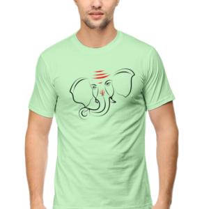 Lord Ganesha V6 Male Round Neck Half Sleeve Classic T-Shirt