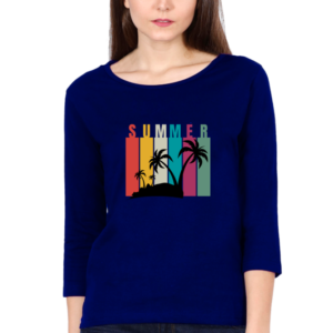 Summer Female Round Neck Full Sleeve Classic T-Shirt