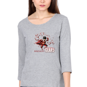 Gear5 Monkey D Luffy Female Round Neck Full Sleeve Classic T-Shirt