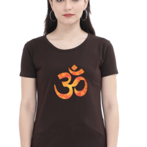 Om Sign Female Round Neck Half Sleeve Classic T-Shirt