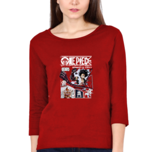 One Piece Female Round Neck Full Sleeve Classic T-Shirt