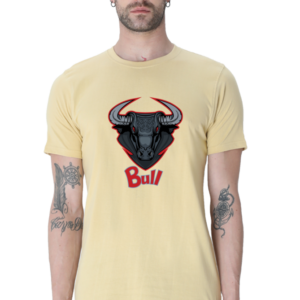 Bull Male Round Neck Half Sleeve Classic T-Shirt