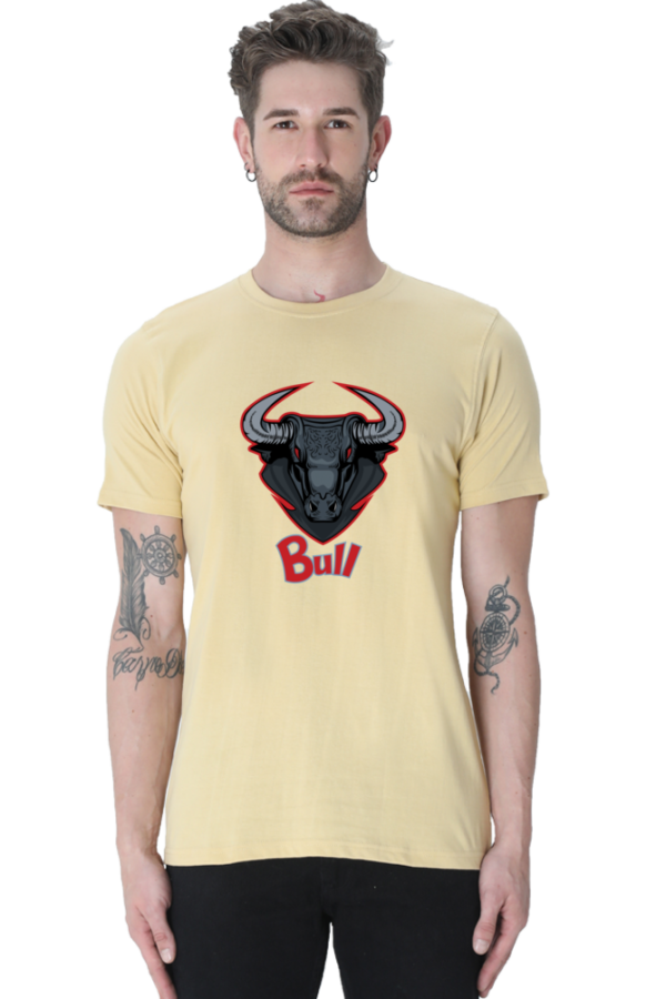 Bull Male Round Neck Half Sleeve Classic T-Shirt