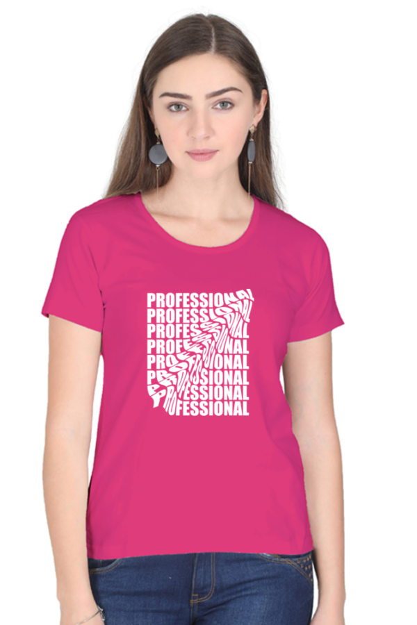 Professional Female Round Neck Half Sleeve Classic T-Shirt - Image 5