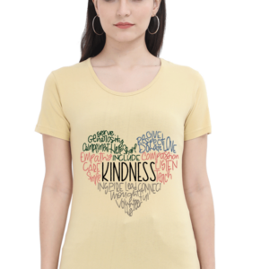 Kindness Female Round Neck Half Sleeve Classic T-Shirt