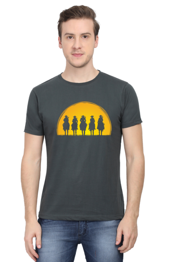 Cowboy Gangs Male Round Neck Half Sleeve Classic T-Shirt