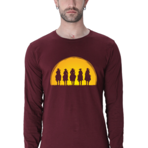 Cowboy Gangs Male Round Neck Full Sleeve Classic T-Shirt