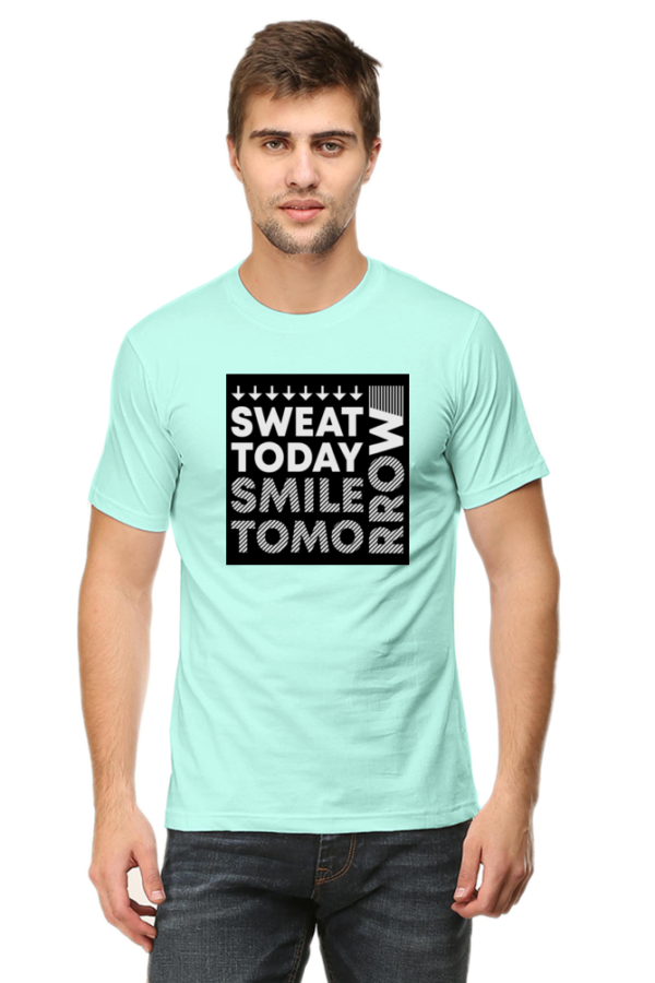 Sweet Today Smile Tomorrow Male Round Neck Half Sleeve Classic T-Shirt - Image 6