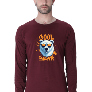 Cool Bear Male Round Neck Full Sleeve Classic T-Shirt