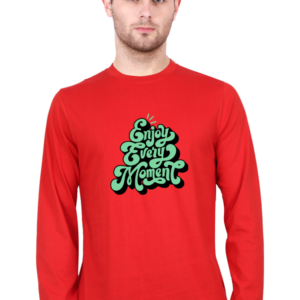 Enjoy Every Moment Male Round Neck Full Sleeve Classic T-Shirt