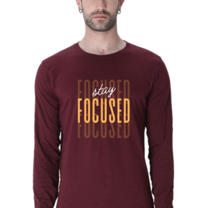 Stay Focused Male Round Neck Full Sleeve Classic T-Shirt