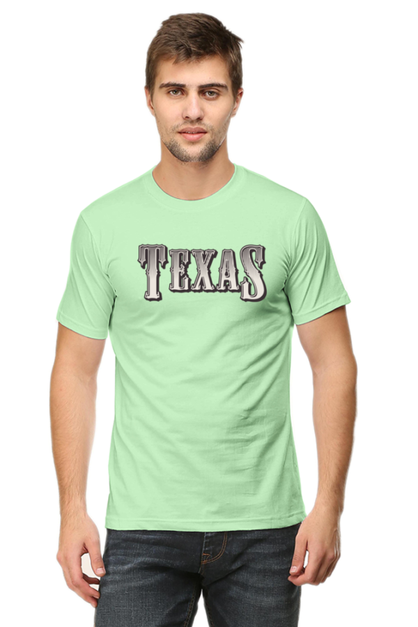 Texas Male Round Neck Half Sleeve Classic T-Shirt - Image 2