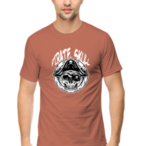 Pirate Skull Male Round Neck Half Sleeve Classic T-Shirt