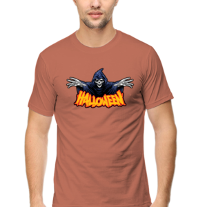 Halloween Male Round Neck Half Sleeve Classic T-Shirt