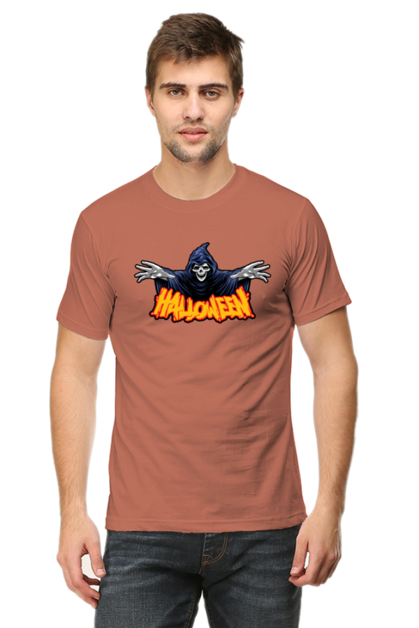 Halloween Male Round Neck Half Sleeve Classic T-Shirt