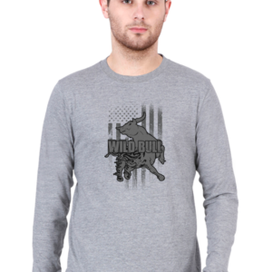 Wild Bull Male Round Neck Full Sleeve Classic T-Shirt