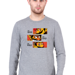 Good Bad Ugly Male Round Neck Full Sleeve Classic T-Shirt