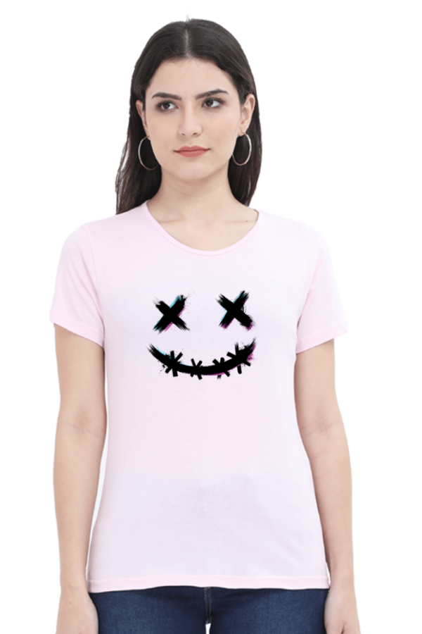 Be Smile Female Round Neck Half Sleeve Classic T-Shirt - Image 2