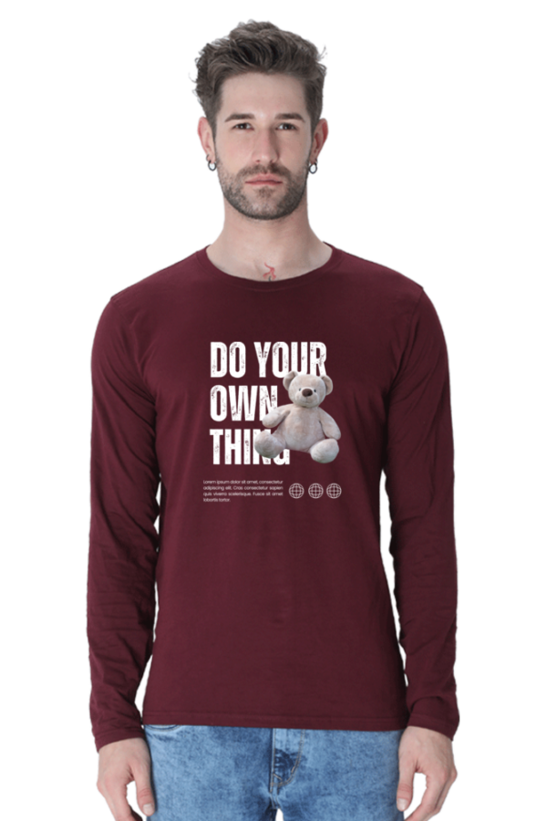 Do Your Own Thing Male Round Neck Full Sleeve Classic T-Shirt